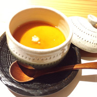 鮨 水魚 - フォアグラの茶碗蒸し。フォアグラの風味が最高でした。