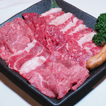 Assorted red meat