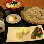 手打そば 満作 - 親子丼セット。