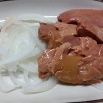 地鶏の元 中央駅前店 - 鶏生レバーの刺身