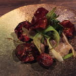 紅紅火火 - 2016.1. 黒毛和牛ロースと九条ネギの炒め　ハーフ（￥1800くらい）