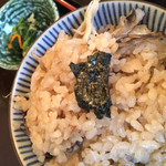 麻布さ和長 - ランチのセット 日替わりご飯(本日は舞茸)と漬物