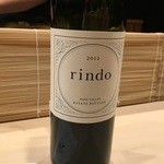 すし人　酒伊 - 2012　ｒｉｎｄｏ 　カリフォルニアはナパ・バレーの白ワインです