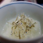 茶房本社 - 朝定食 茶粥(500円)・じゃこと大根おろし