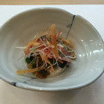 御料理 ひさまつ - 鰆と春野菜のぽん酢がけ