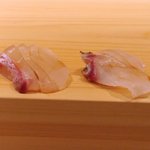 鮨 あらい - 真鯛　腹と背の部分