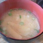 豆庵 - セットの味噌汁