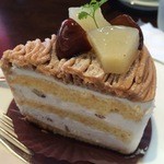ル カフェ アンドール - 栗と洋梨のショートケーキ