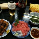 大番 - ちくわフライ230円中おち半分250円くらいくきわかめ(めかぶ)180円 全部がうまい。