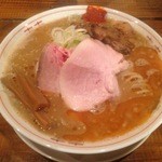 麺屋 Somie's - 2016/1/30,31限定味噌ラーメン「エビほのか」￥９００　上林地鶏せせりトッピング￥２００
