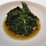 レフェルヴェソンス - 28年1月　枯葉のよう～のどぐろのソテとかぼすのサバイヨン、滝野川牛蒡のピュレ、ユリ根、黒キャベツ