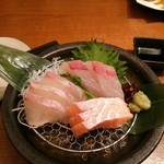やまと庵 - お刺身三種盛り