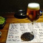 Kannai Motsuyaki Nonki - ビール小とお通し
