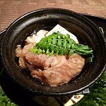 北新地 湯木 - 佐賀牛のすき焼き仕立てです。