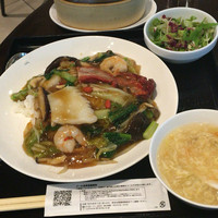 過門香 點 有楽町イトシア店 - ランチメニュー(11-16時まで)海鮮あんかけセット
                御飯または麺から選択 ¥1,350-
                2016/01/30(土)