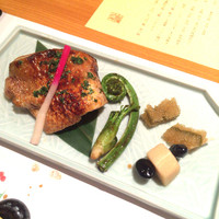 お料理なかき - ④のど黒、こごみ、たらの芽、木の芽焼き