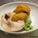 丸新 - 河豚の白子焼と海胆の小丼