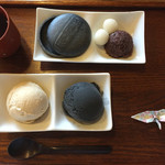 甘味カフェ 茶ゆ - アイスモナカセット