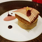 レストラン フウ - フレッシュフォアグラのテリーヌ 紅玉りんごのタルトタタン仕立て(＋１５００円)