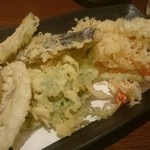 石月 - 海老と季節野菜の天婦羅盛り合わせ　1480円