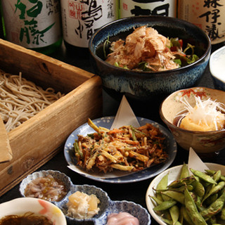 大人気！２時間飲み放題極上板そば付き宴会４，０００円コース