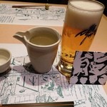 たん熊北店 - 日本酒原酒たん熊常温にビール