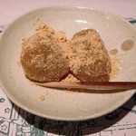 たん熊北店 - 「堀川」は最後デザートが付く。安倍川もちを注文。