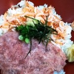 Ajiya - 桜エビの釜揚げとネギトロのにこちち丼