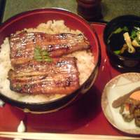 菊屋 - 二段鰻重に肝吸いとお新香