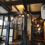 小野川温泉　たかさごや - ドアを開けると、「高砂屋」の提灯が…