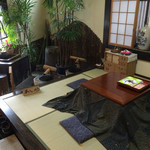 小野川温泉　たかさごや - 玄関そばの足湯コーナー