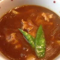 日本橋 やぶ久 - カレー南蛮。お肉は鶏か豚が選べます☆