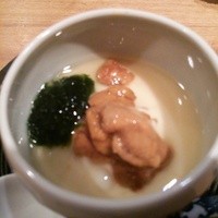 食幹 渋谷 - 白子の茶碗蒸し 生海苔と生海苔のせ