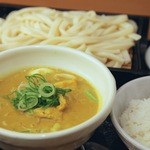 ◇千吉つけざるカレーうどん　※ごはん・香物付