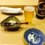 鮨 ほしやま - 最初はビールでしょ！