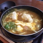 甲子園製麺所 - 鍋焼きカレーうどん
チーズとお餅入り( ´ ▽ ` )ﾉ