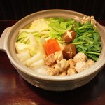 Izakayayuusuke - 塩ちゃんこ鍋です、時期により具材は変化します
