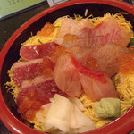 与五郎寿司 - 金目鯛、すずき、炙りほたて、炙りまぐろ、いくらなどなど・・