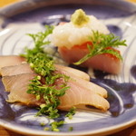 Sakana Ryourina Waya - 胡麻鯖の燻製と金目鯛のこなれ鮓