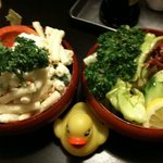 Yaoki - マカロニサラダとグリーンサラダ