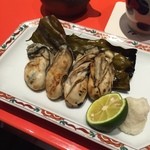 上野藪そば - 牡蠣昆布焼き