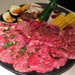 焼肉レストラン 八坂 あら川 - あら川(和牛焼肉盛合せ)