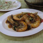 Sin Heng Claypot Bak Koot Teh - エビ炒め