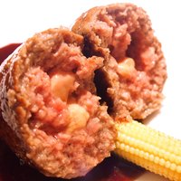 ahill ginza - ランチコース 2000円 のahill名物 特製フォアグラ入りハンバーグステーキ(120g)