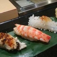 鮨隆 - あなご、蒸えび、いか