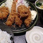 Tonkatsu Wakou - 牡蠣盛り合わせ御飯　1,380円