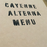 Cayenne ALTERNA - メニゥ