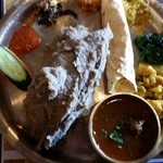 ナングロガル - (2016年2月再訪)プレートの料理たち♪　ディロはまさに「蕎麦がき」だった。