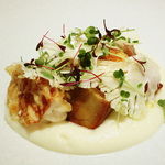 アビス - 白子とフォアグラのソテー カリフラワーのピューレ