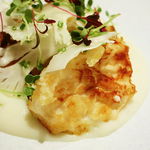 アビス - 白子とフォアグラのソテー カリフラワーのピューレ